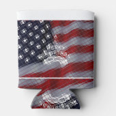 Beste wensen Merry Kerstmis Verenigde Staten Vlag Blikjeskoeler (Achterkant)