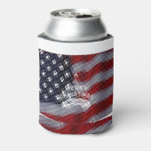 Beste wensen Merry Kerstmis Verenigde Staten Vlag Blikjeskoeler (Blikje Achterkant)