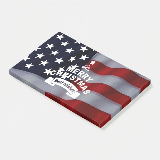 Beste wensen Merry Kerstmis Verenigde Staten Vlag  Post-it® Notes (Schuin)