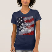Beste wensen Merry Kerstmis Verenigde Staten Vlag T-shirt (Voorkant)