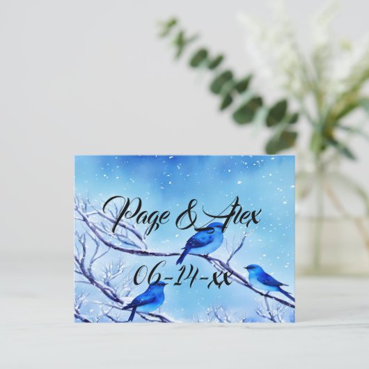 Beste wensen nieuw weddenschap over de bestemming briefkaart (Staand voorkant)