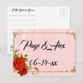 Beste wensen nieuw weddenschap over de bestemming  briefkaart (Voorkant / Achterkant)