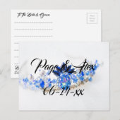 Beste wensen nieuw weddenschap over de bestemming  briefkaart (Voorkant / Achterkant)