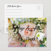 Beste wensen nieuw weddenschap over de bestemming  briefkaart (Voorkant / Achterkant)