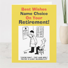 Beste wensen Optician Retirement Kaart
