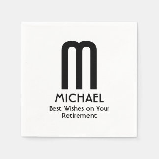 Beste wensen Pensioen Monogram Papier Servet