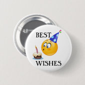 Beste wensen ronde button 5,7 cm (Voorkant /achterkant)