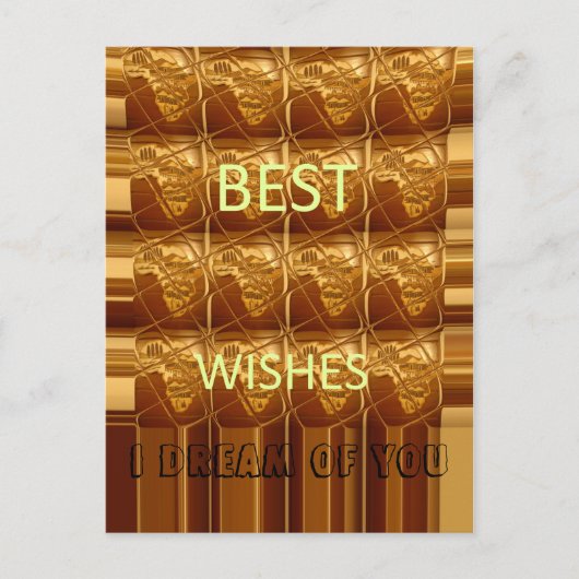 Beste wensen uit Afrika: een gouden continent Briefkaart (Voorkant)