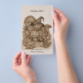 Beste wensen voor een Happy Thanksgiving Flyer (Hand)