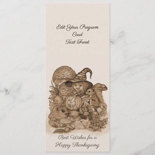 Beste wensen voor een Happy Thanksgiving Programma (Voorkant)