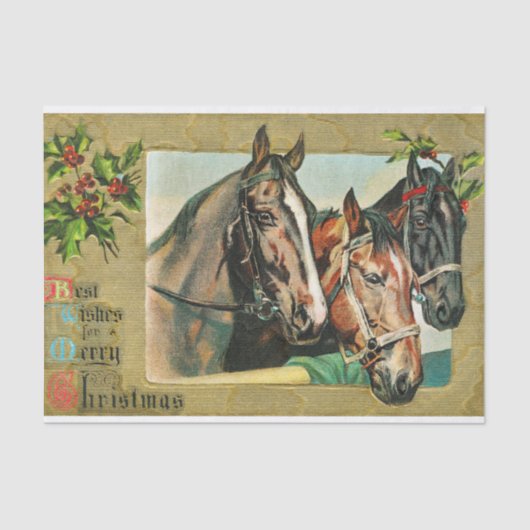 Beste wensen voor een prettige kerst tissuepapier (Voorkant)