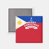 Beste wensen voor prettige kerst en een gelukkig n magneet (Voorkant / Achterkant)