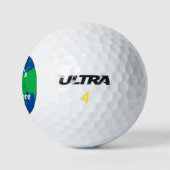 Beste Wereld Aangepaste Titel Script Globe Golfballen (Logo)