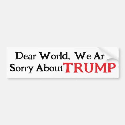 Beste Wereld Bumpersticker (Voorkant)