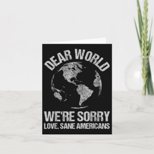 Beste wereld, sorry Wereldkaart Kaart