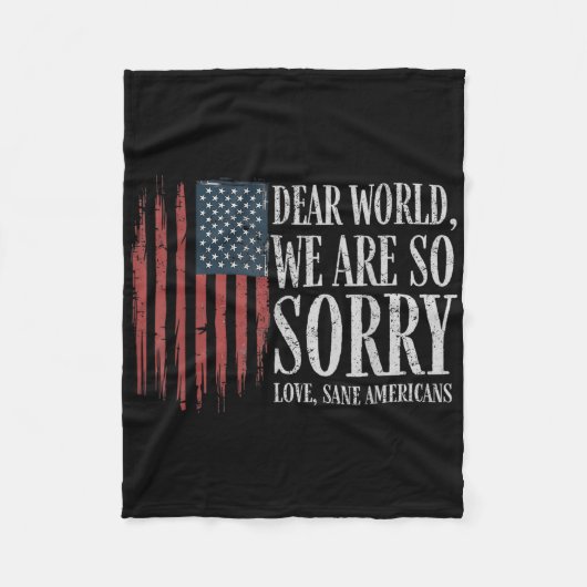 Beste wereld we zijn zo sorry liefde gezonde ameri fleece deken (Voorkant)