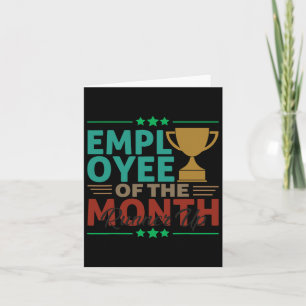 Beste werknemer medewerker van de maand runner-up kaart