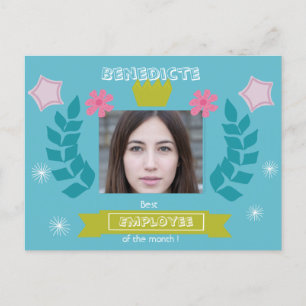 Beste werknemer van de maand - gefeliciteerd - fot briefkaart