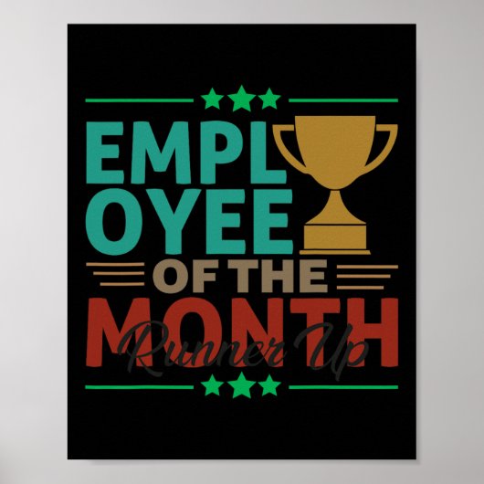 Beste werknemer van de maand Runner Up Kantoor Poster (Voorkant)