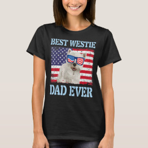 Beste Westie Hond Papa Ooit Gelukkige Vader Dag Ho T-shirt