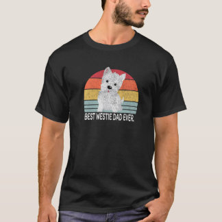 Beste Westie vader ooit West Highland Terrier Dist T-shirt