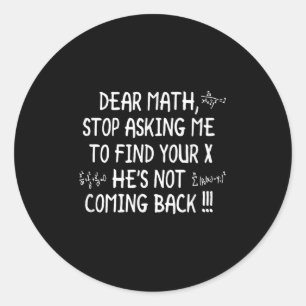 Beste Wiskunde Grappige Wiskunde Quote Ronde Sticker