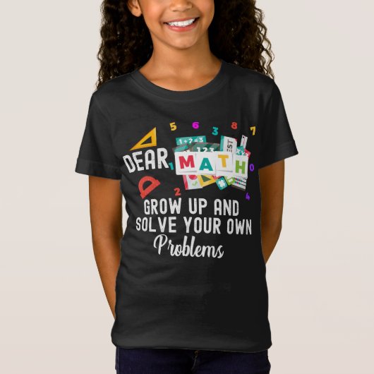 Beste Wiskunde groeit omhoog en lost uw eigen prob T-shirt (Voorkant)