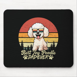 Beste witte Toy Poodle-papa ooit Retro honden vade Muismat