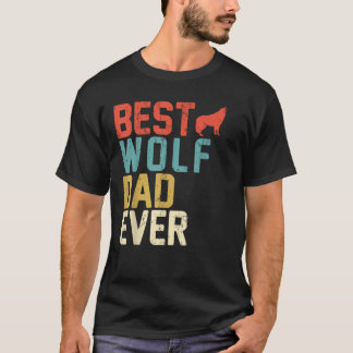 Beste WOLF vader ooit retro T-shirt