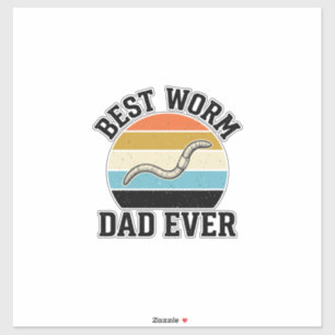 Beste Worm Papa Ooit Vintage Worm Shirt Ontwerp_1 Sticker