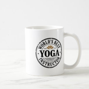 Beste Yoga-instructeur ter wereld Lotus Embleem On Koffiemok