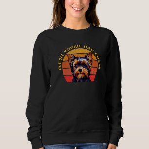Beste Yorkie Vader Ooit Retro 70s Zonsondergang Yo Trui