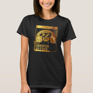 Beste Yorkipoo Papa Ever-hondenvader voor mannen D T-shirt