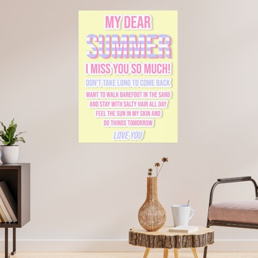 Beste Zomer Poster (Woonkamer 3)