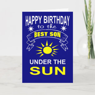 beste zoon onder de zon - verjaardag kaart