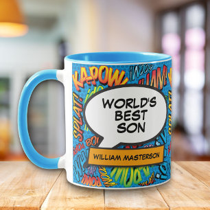 Beste zoon ter wereld Leuk Retro stripboek Pop Art Mok