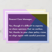 Beste zorgverlener bedankkaart (Voorkant / Achterkant)