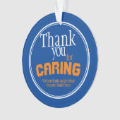 Beste zorgverlener ooit Typografie Blue Ornament (voorkant)