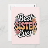 Beste Zus Ooit  Briefkaart (Voorkant / Achterkant)