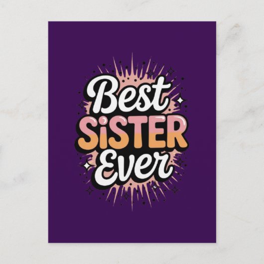 Beste Zus Ooit Briefkaart (Voorkant)