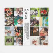 Beste zus ooit definitie 16 foto fleece deken (Voorkant (Horizontaal))