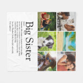 Beste zus ooit definitie 6 foto modern leuk fleece deken (Voorkant (Horizontaal))