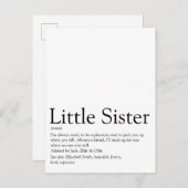 Beste zus ooit definitie leuk modern briefkaart (Voorkant / Achterkant)