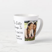 Beste zus ooit gepersonaliseerde foto latte mok (Rechterhoek)
