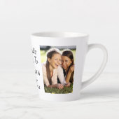 Beste zus ooit gepersonaliseerde foto latte mok (Rechts)