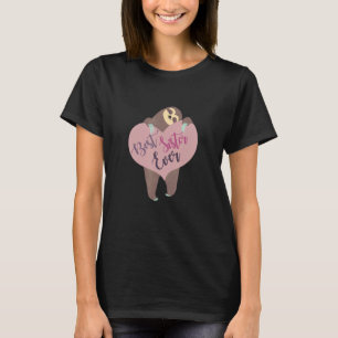 Beste zus ooit, luiaard met hart T-shirt