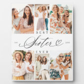 Beste zus ooit zuster script hart foto collage fotoplaat (Voorkant)