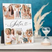 Beste zus ooit zuster script hart foto collage fotoplaat (Zijkant)