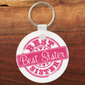 Beste zus, rubberstempel sleutelhanger (Voorkant)