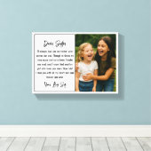 Beste Zus Script Fotocollage Canvas Afdruk (Insitu (Houten vloer))